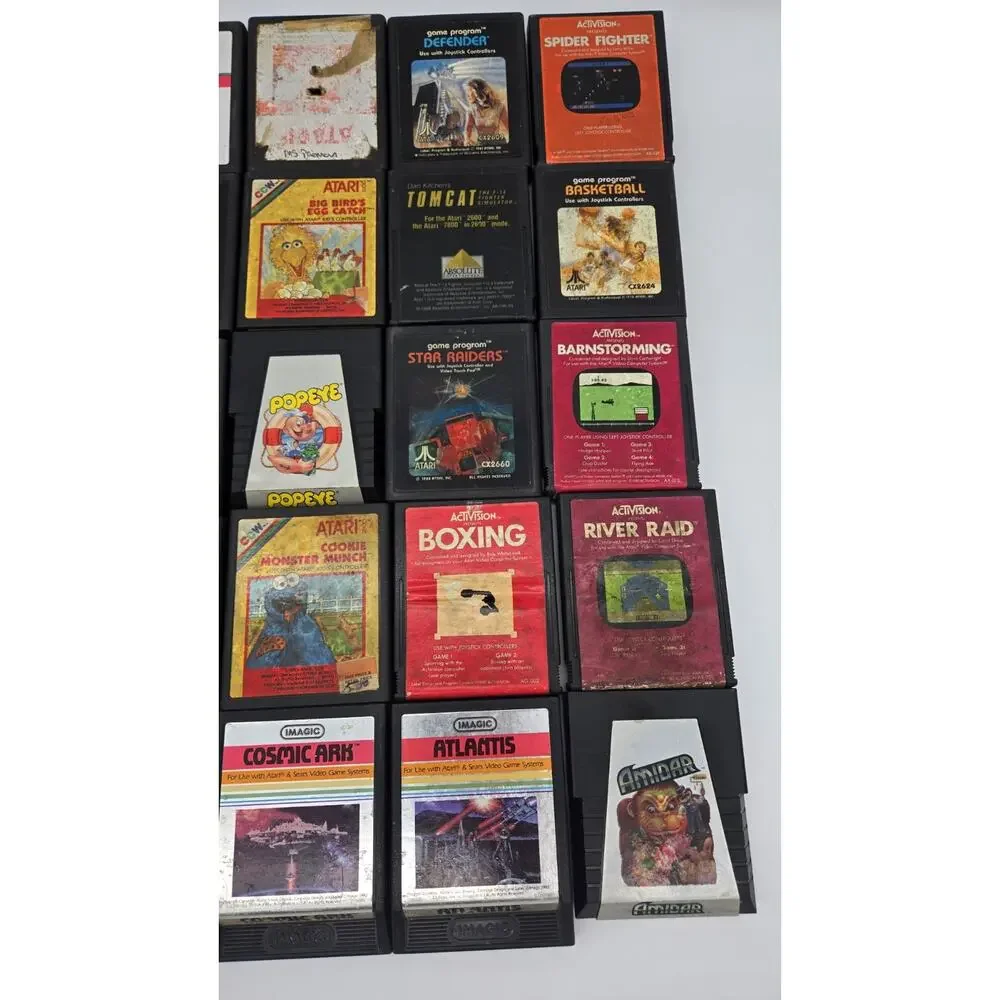 Vtg Atari 2600 Junior Jr Console System Bundle 30 Games Tested 3 Controllers